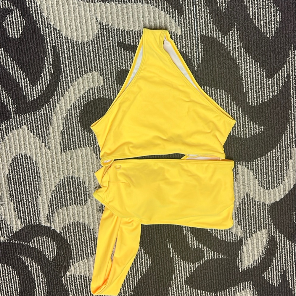 Yellow Kids One Piece Swimsuit